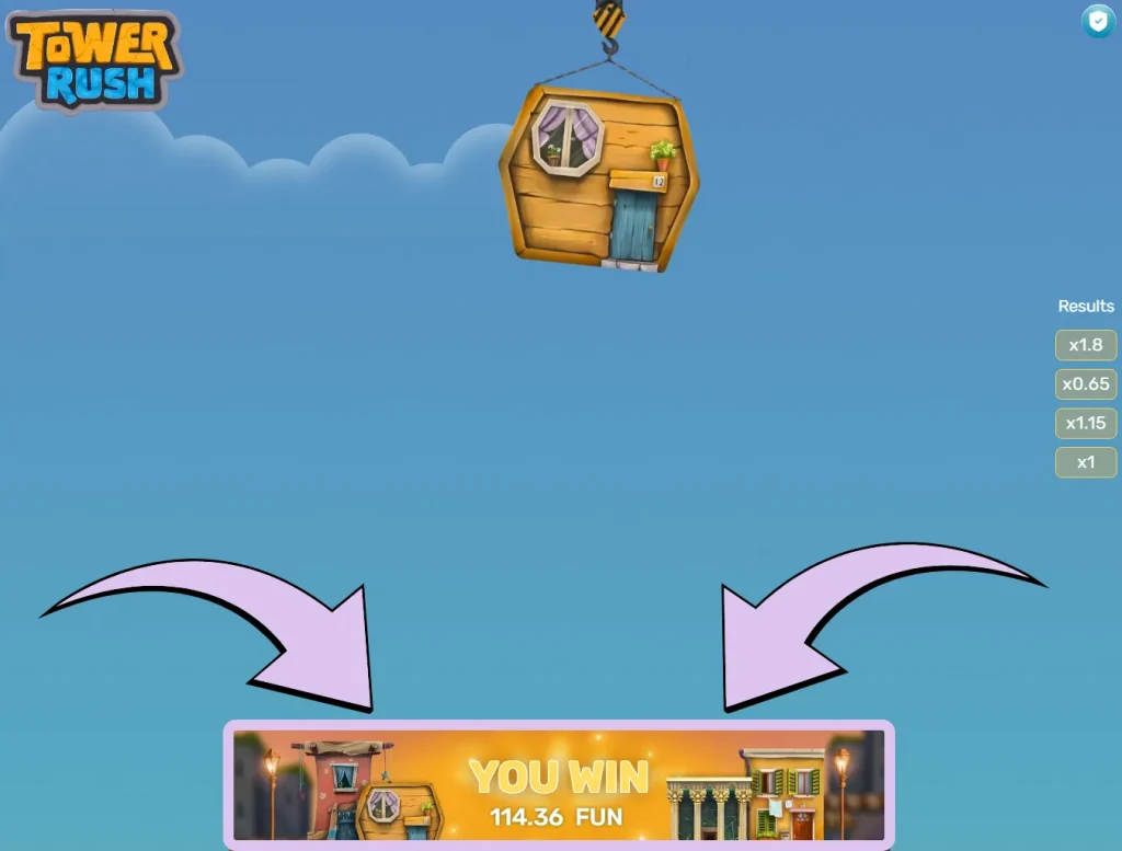 Tower Rush – Gewinn abholen