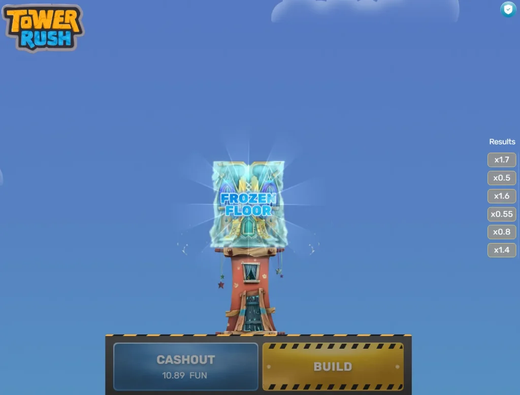 Tower Rush Aktivierung des Frozen-Floor-Bonus