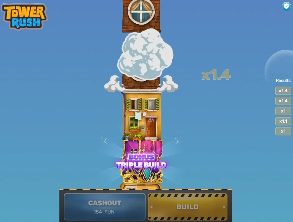 Tower Rush Aktivierung des Triple-Build-Bonus